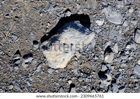 Pareidolia on the example of a stone in the shape of a smiling face, a stone smile
