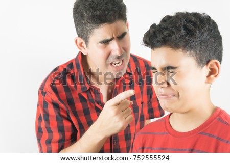 Parent scolds his son