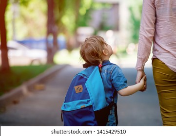 Parent Taking Child School Pupil Primary Stock Photo 1415429510 ...