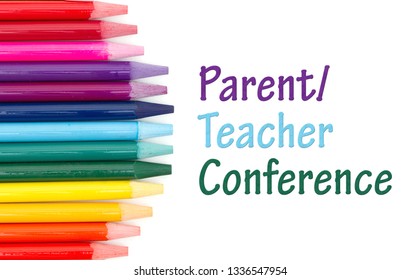 Parent Teacher Conference Message Colored Watercolor Stock Photo ...