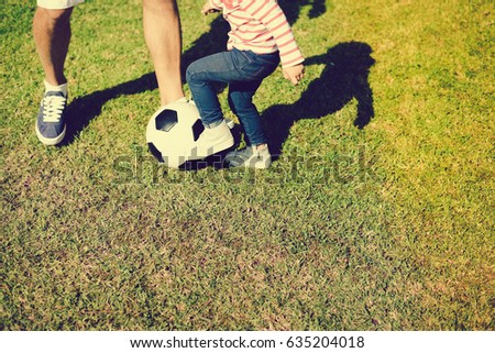 Similar – Image, Stock Photo Pampers-Liga / Direction training