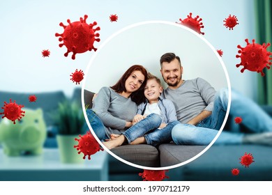 Parents and children are protected from viruses, bacteria and disease. Healthy lifestyle, good immunity, vaccination - Shutterstock ID 1970712179