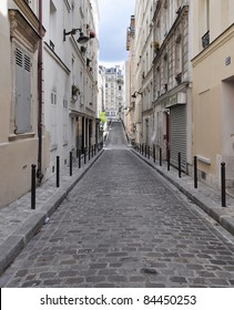 Paris Architecture: Old Narrow Street Of Paris, Europe