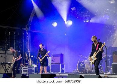 PARIS - AUG 28: Wolf Alice (band) In Concert At Rock En Seine Festival On August 28, 2015 In Paris, France.