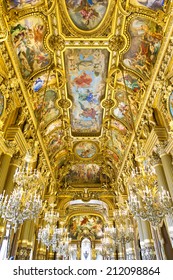 PARIS, August 4, 2014: Interior View Of The Opera National De Paris Garnier, France.  It Was Built From 1861 To 1875 For The Paris Opera House 