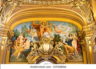 PARIS, August 4, 2014: Interior View Of The Opera National De Paris Garnier, France.  It Was Built From 1861 To 1875 For The Paris Opera House 