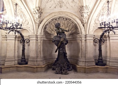 PARIS, August 4, 2014: Interior View Of The Opera National De Paris Garnier, France.  It Was Built From 1861 To 1875 For The Paris Opera House 