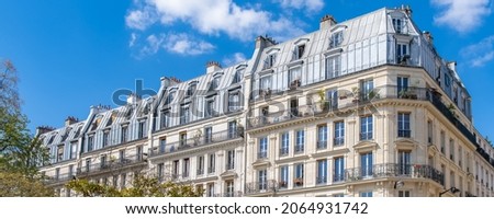 Paris, beautiful buildings, avenue de la Republique in the 11e district