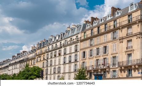 Paris, Beautiful Buildings Near Republique, Boulevard Voltaire
