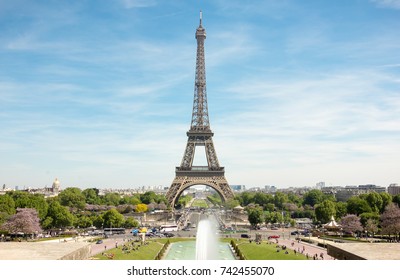 Paris best angle. Eiffel Tower front landscape photo