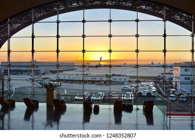 Paris CDG Airport Terminal View On 22 October 2018