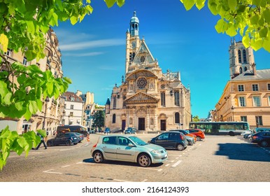 Paris, Cityscape, View Of The Saint Etienne Du Mont Church