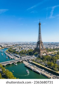 Paris Eiffel Tower during summer