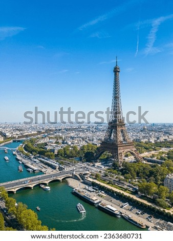 Paris Eiffel Tower during summer