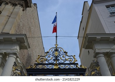 Paris, France 03.23.2017: The Official Entrance Of The Élysée Palace, Seat Of The Presidency Of The French Republic