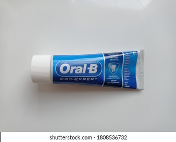 Paris, France - 04 September 2020 : Toothpaste Oral B For Brushing Teeth