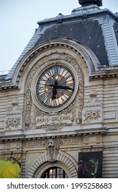 Paris, France 04.23.2017: Clock On The Facade Of The Current Musée D'Orsay Of Paris