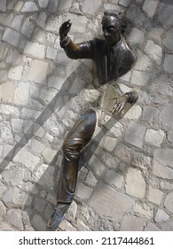 Paris, France - 05-17-2010: Le Passe-Muraille, A Statue In The Montmartre District Of Paris. Located On The Marcel Aymé Square.