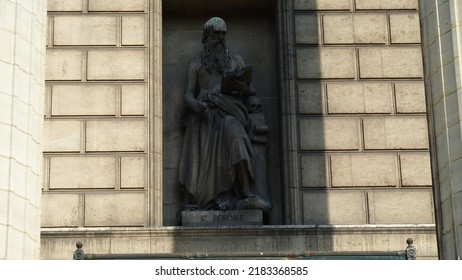 Paris, France - 07.16.2018: St Jerome Statue