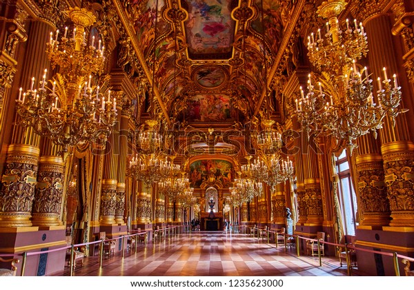 Paris France 08052016 Interior Palais Garnier Stock Photo (Edit Now ...