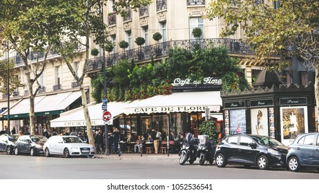 Paris, France- 10/29/2017: Café De Flore