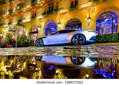 Paris France 12/06/2019
Aston Martin DBS Superleggera Behind The Hôtel Plaza Athénée