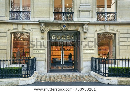 PARIS FRANCE 12 TH NOVEMBER 2017 Gucci 库存照片（立即编辑） 758933281 - Shutterstock