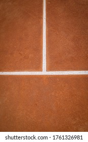 Paris, France - 13th May 2015
Close-up On Lines Of The Clay Tennis Court In The Rolland Garros Stadium In Paris, France.