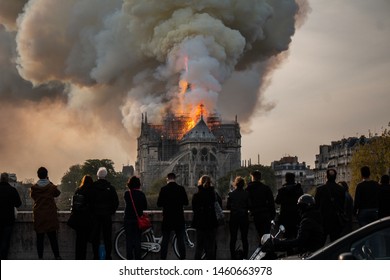 Paris, France, 16 Avril 2019, Notre Dame De Paris, Fire