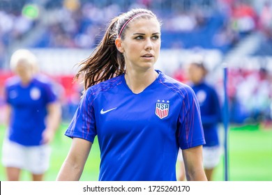 PARIS, FRANCE - 16 JUNE, 2019: Alex Morgan Of USA Seen Before The 2019 FIFA Women's World Cup Match Between USA And Chile.