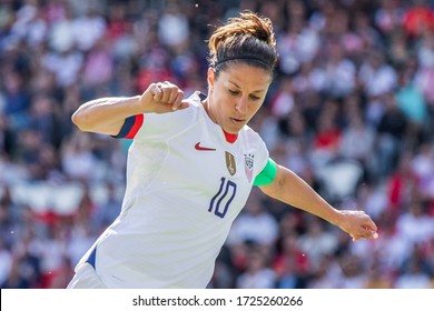 PARIS, FRANCE - 16 JUNE, 2019: Carli Lloyd Of USA Seen In Action During The 2019 FIFA Women's World Cup Match Between USA And Chile.