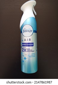 Paris, France - 20 April 2022: Febreze Air Bottle 