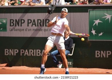 Paris, France - 21 May 2022: Roland Garros Tennis - Journée Des Enfants - Practice Session Rafa Nadal And David Goffin