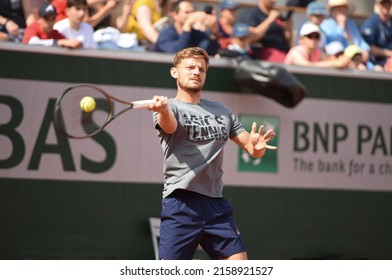 Paris, France - 21 May 2022: Roland Garros Tennis - Journée Des Enfants - Practice Session David Goffin And Rafa Nadal