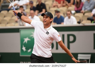 Paris, France - 22 May 2022: Roland Garros Tennis - Dominic Thiem (AUT) Was Defeated By Hugo Dellien (BOL) In The 1st Round 