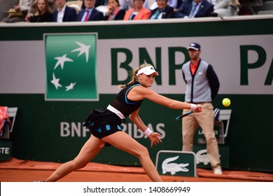 Paris, France - 26 May 2019: Kristina Mladenovic In First Round Match At Roland Garros