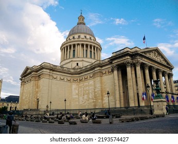 Paris, France- 6.30.2022: Around Panthéon In Weekday