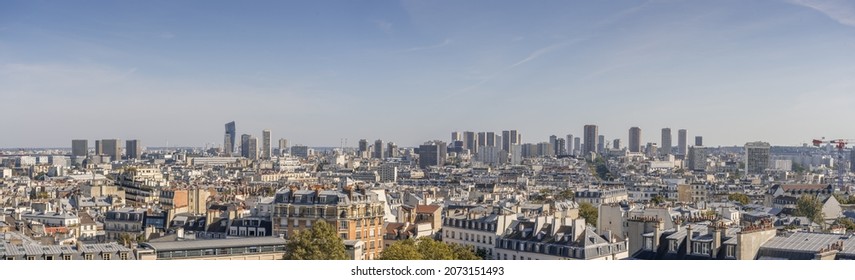 Paris, France - 7 September, 2021 - Panoramic View Of Paris From The Panthéon.