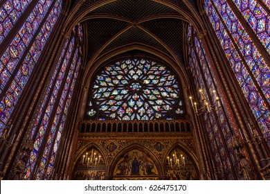 Paris, France, April 1, 2017: The Sainte Chapelle Holy Chapel in Paris, France.