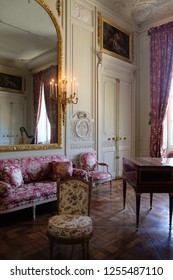 Paris, France - April 21, 2018: Furniture In The Music Room In A Small Trianon, Versailles, Versailles.