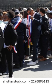 PARIS, FRANCE - April 30 2022: French War Veterans Parade