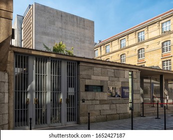 PARIS, FRANCE - AUGUST 02, 2018:  Shoah Memorial At The Holocaust Museum 