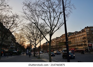 Paris, France. Avenue De La Grande Armée At Dusk. March 21, 2022.