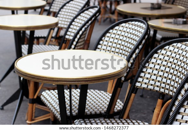 Paris France Closeup Parisian Cafe Table Stock Image Download Now