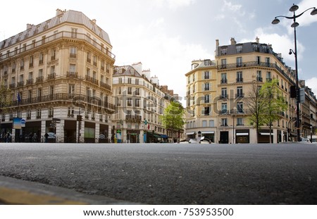 Paris, France empty street