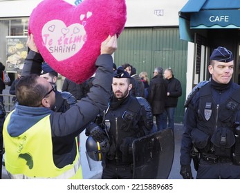 Paris, France, Europe, February 5 2020, Demonstrators In The Streets Of Paris Against The Pension Reform