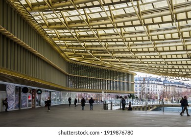 Paris, France, Feb 2020, View Of The Westfield Forum Des Halles At Street Level