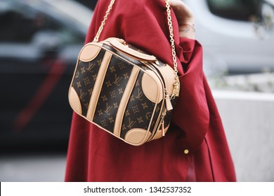 Paris, France - February 28, 2019: Street style outfit after a fashion show during Paris Fashion Week - PFWFW19