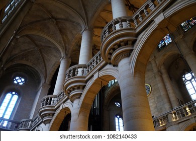 PARIS, FRANCE - JANUARY 04: Interior The Saint Etienne Du Mont Church, Paris, France On January 04, 2018.