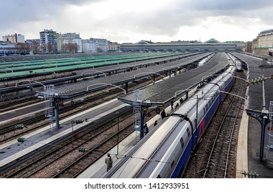 Paris / France  January 13, 2017. East Station, One Of The Six Largest Train Terminals In France.